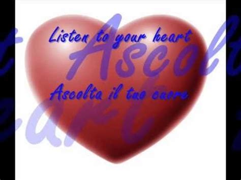 listen to your heart traduzione